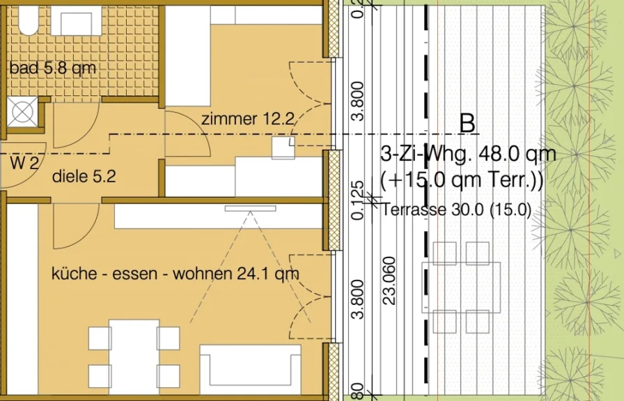 Whg. 02 EG mit Terrassen