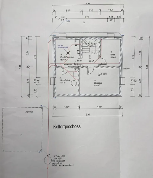 Grundriss Keller