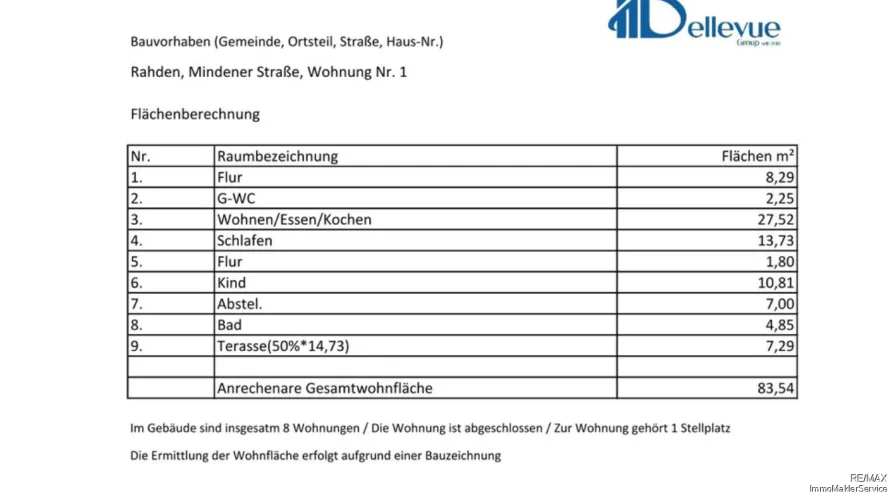 Wohnung 1 Aufteilung