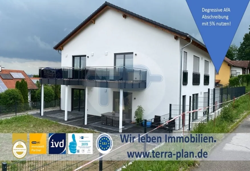 Hauptfoto - Wohnung mieten in Eichendorf - MIETE!NEUBAU 2-ZIMMER OG WOHNUNG MIT GROßEM BALKON