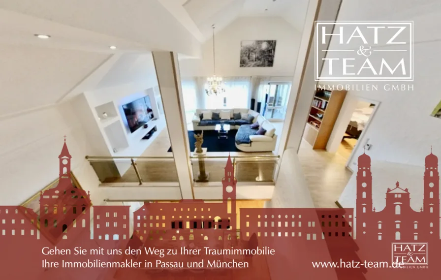 Hatz & Team Immobilien GmbH - Haus kaufen in Hutthurm - Hochwertiges, besonderes Anwesen mit eigenem Chalet und tollem Blick ins Grüne!