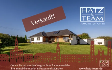 Hatz & Team Immobilien GmbH - Haus kaufen in Ortenburg - Verkauft! Bungalow im Grünen mit großem Grundstück