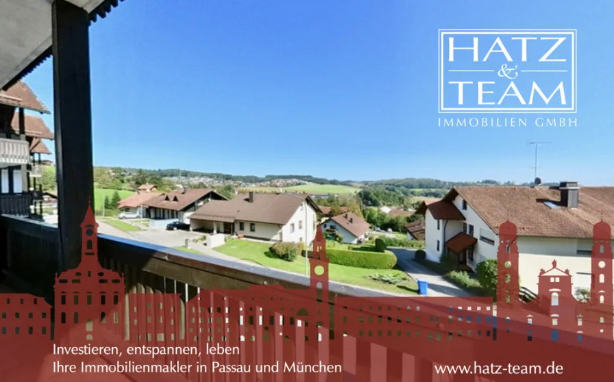Hatz & Team Immobilien GmbH - Wohnung kaufen in Bad Griesbach im Rottal - Ideal für Kapitalanleger!Moderne, vermietete 2-Zimmer-Wohnung mit tollem Ausblick in Bad Griesbach!
