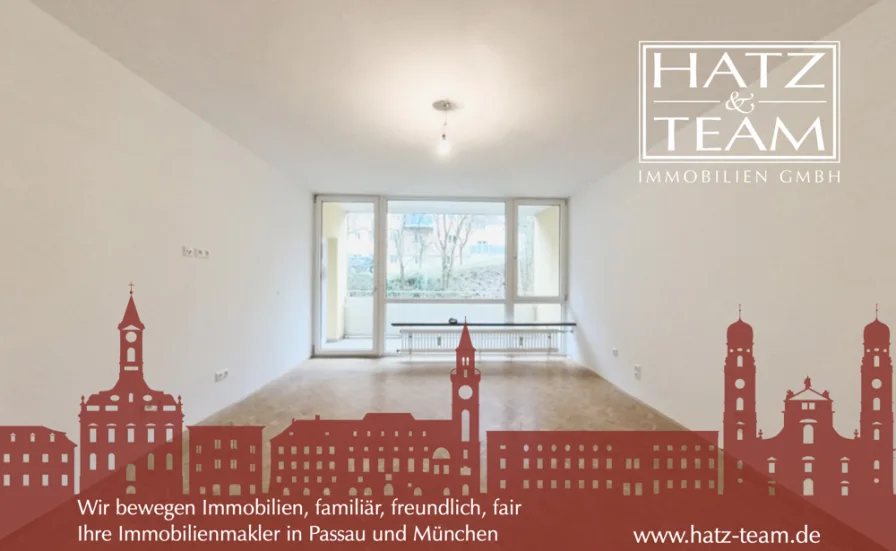 Hatz & Team Immobilien GmbH - Wohnung mieten in Passau - WG geeignet! Großzügige 3,5-Zimmer-Wohnung mit Südbalkon in Passau!