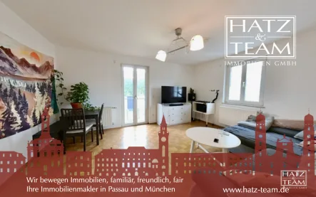 Hatz & Team Immobilien GmbH - Wohnung mieten in Passau - Schöne 3-Zimmer-Wohnung mit Süd-Balkon und kurzem Weg zur Universität!