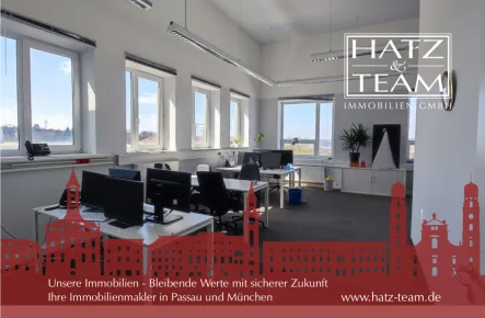 Hatz & Team Immobilen GmbH - Büro/Praxis mieten in Passau - Ca. 575 m² Büroflächen mit Parkflächen in Kohlbruck