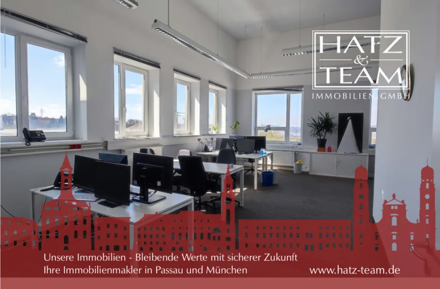 Hatz & Team Immobilen GmbH - Büro/Praxis mieten in Passau - Ca. 575 m² Büroflächen mit Parkflächen in Kohlbruck