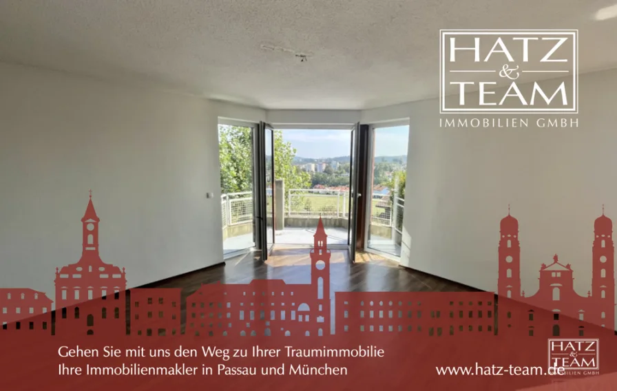 Hatz & Team Immobilien GmbH - Wohnung kaufen in Passau - Penthouse-Wohnung auf zwei Ebenen mit großer Terrasse und herrlichem Blick auf Passau!