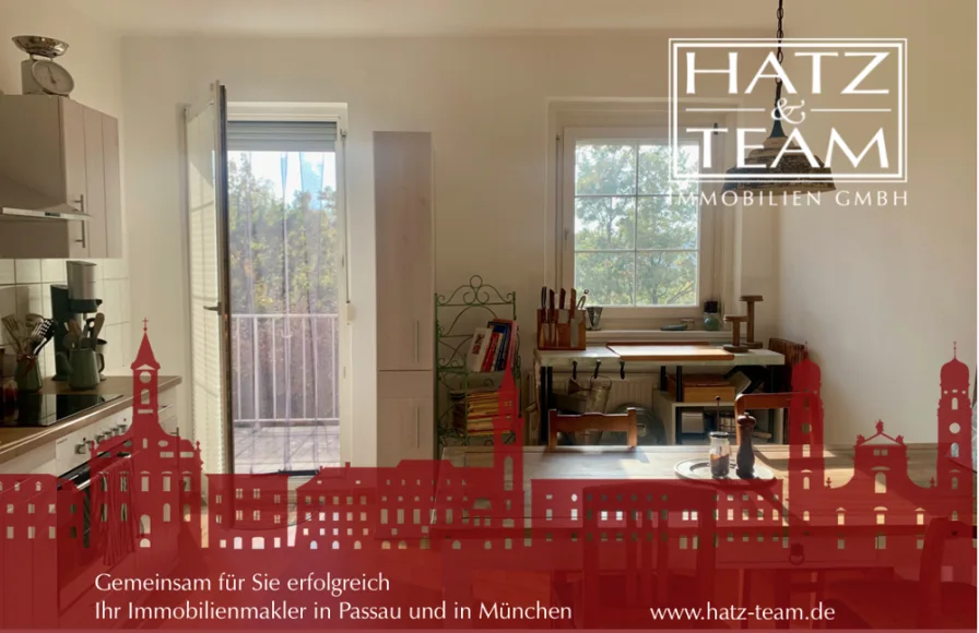 Hatz & Team Immobilien GmbH - Wohnung mieten in Passau - Reserviert! Großzügige, helle 3-Zimmer-Wohnung mit Südbalkon in Passau-Maierhof!