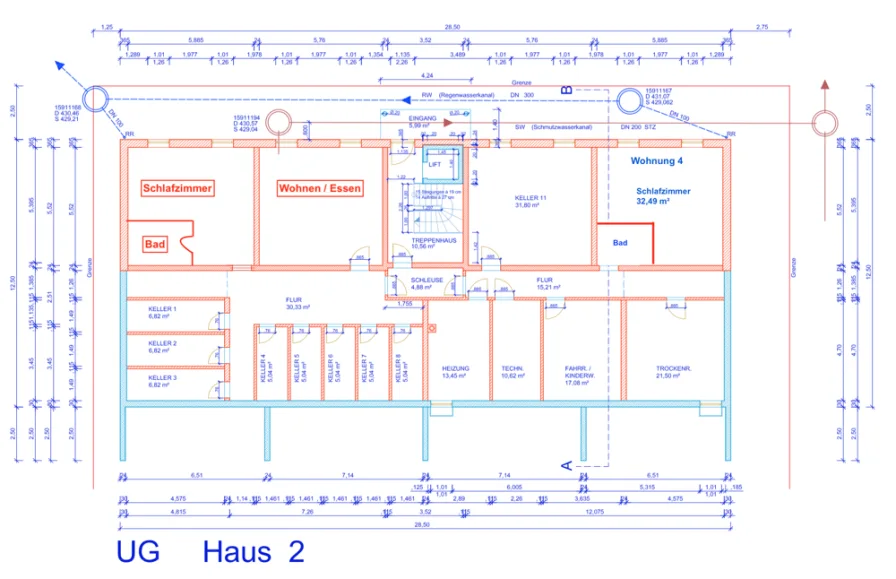 Grundriss Haus 2 UG