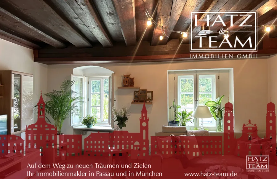 Hatz & Team Immobilien GmbH - Wohnung mieten in Passau - Wohnen auf zwei Ebenen mit schönem Blick auf die Donau!