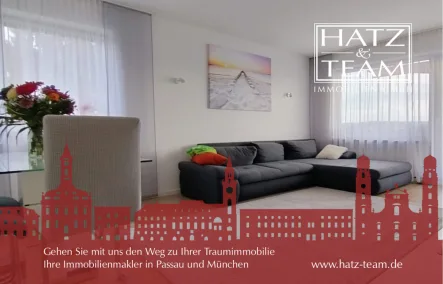 Hatz & Team Immobilien GmbH - Wohnung kaufen in Passau - Geräumige Wohnung mit Weitblick, zwei großen Balkonen sowie Gäste-WC