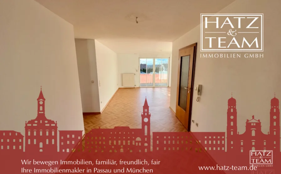 Hatz & Team Immobilien GmbH - Wohnung mieten in Salzweg - Schöne, lichtdurchflutete 3-Zimmer-Wohnung mit sonnigem Balkon in Salzweg!