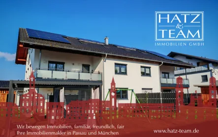 Hatz & Team Immobilien GmbH - Wohnung kaufen in Pocking - Moderne Obergeschosswohnung mit Gartenanteil und Garage in Pocking