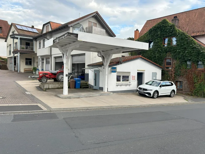 Außenansicht - Sonstige Immobilie kaufen in Partenstein - Ehemalige Tankstelle mit Büroräumen in Partenstein 