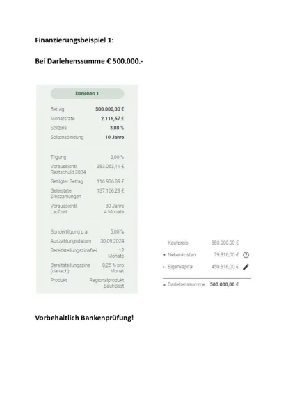 Finanzierungsbeispiel 1