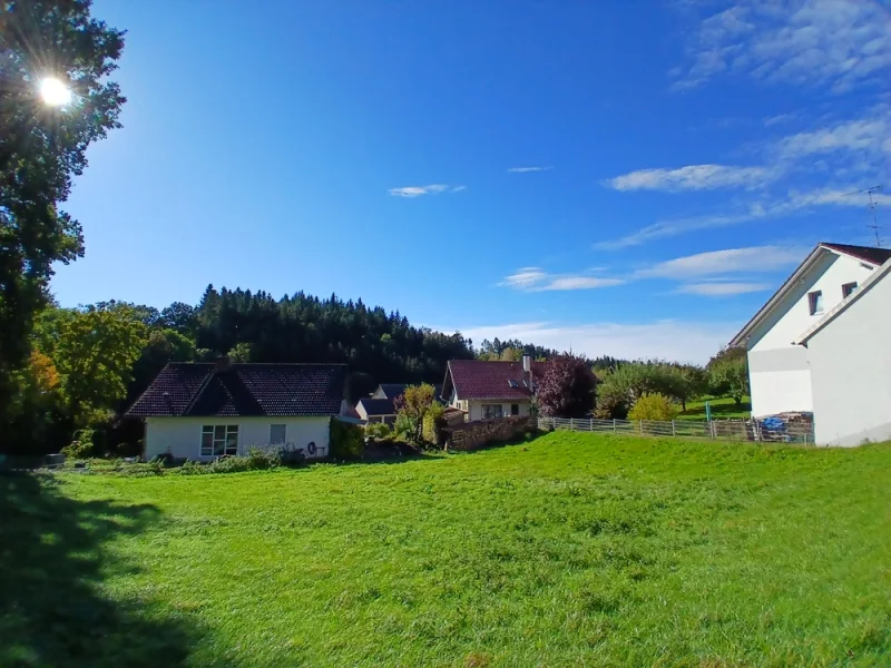 Blick Süd-West - Grundstück kaufen in Thannhausen - Schönes Baugrundstück in Thannhausen