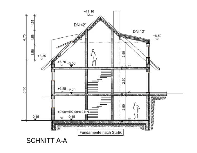 Schnitt Baukörper