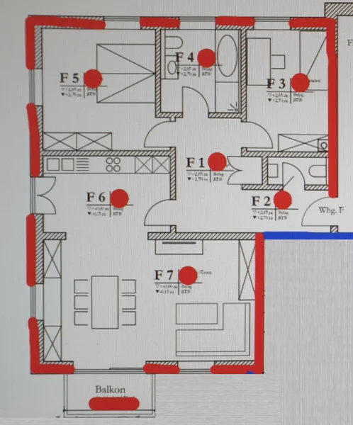 Grundriss Wohnung F