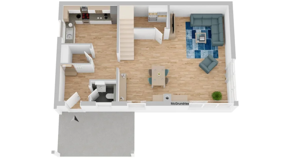 Innenvisualierung EG - Haus kaufen in Deinste - Hier entsteht Ihr neuer Wohnsitz- Exklusive Doppelhaushälfte - 