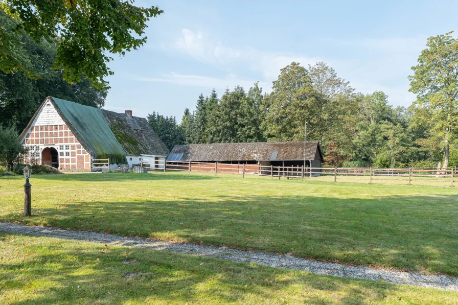 Ansicht Stallung Pferde