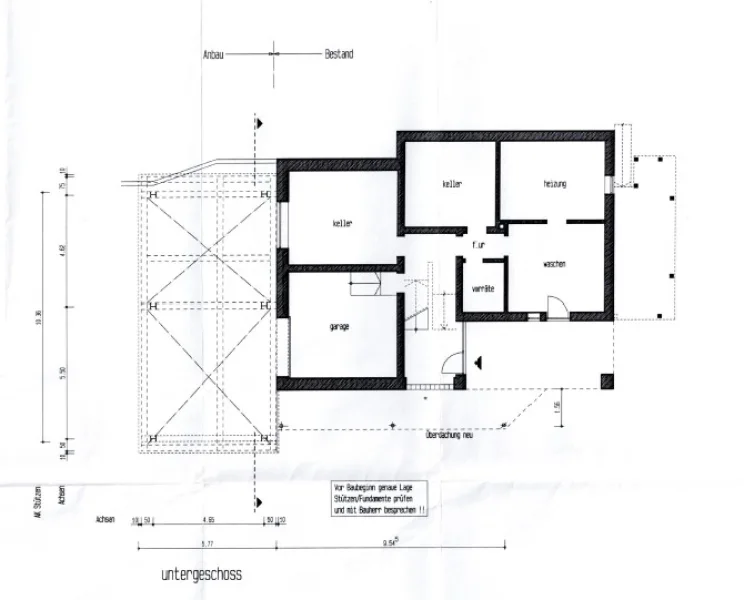 Grundriss Untergeschoss