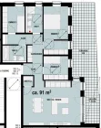 Grundriss der Wohnungen EG Nr. 3 - 1. OG Nr. 8 - 2.OG Nr. 13