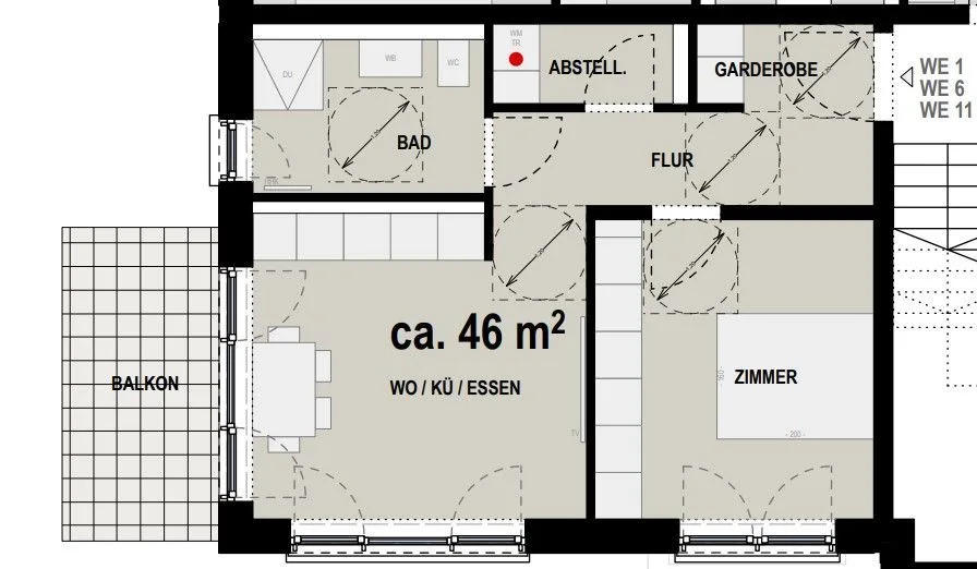 Grundriss EG Nr. 1 - 1.OG Nr. 6 - 2.OG Nr. 11