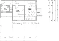 Grundriss Wohnung 3, 7, 11