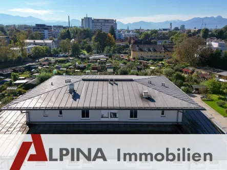 Panoramablick! - Wohnung kaufen in Rosenheim - Dachterrassentraum in der Rosenheimer-City mit traumhaftem Bergblick!