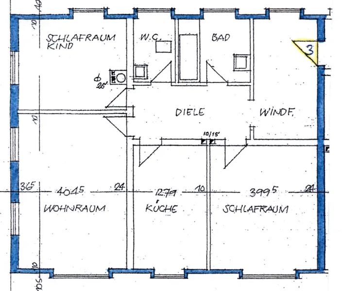 Grundriss - Wohnung mieten in München - Exklusive 3-Zimmer-Dachgeschosswohnung in München-Denning – Ruhige Lage, Top-Ausstattung & perfekte Anbindung!