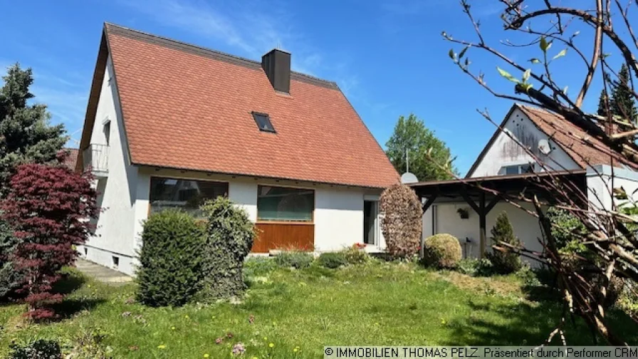 Südansicht - Haus kaufen in Weil-Schwabhausen - Gepflegtes Kleinod mit Potential -  Einladendes Zuhause mit Garage