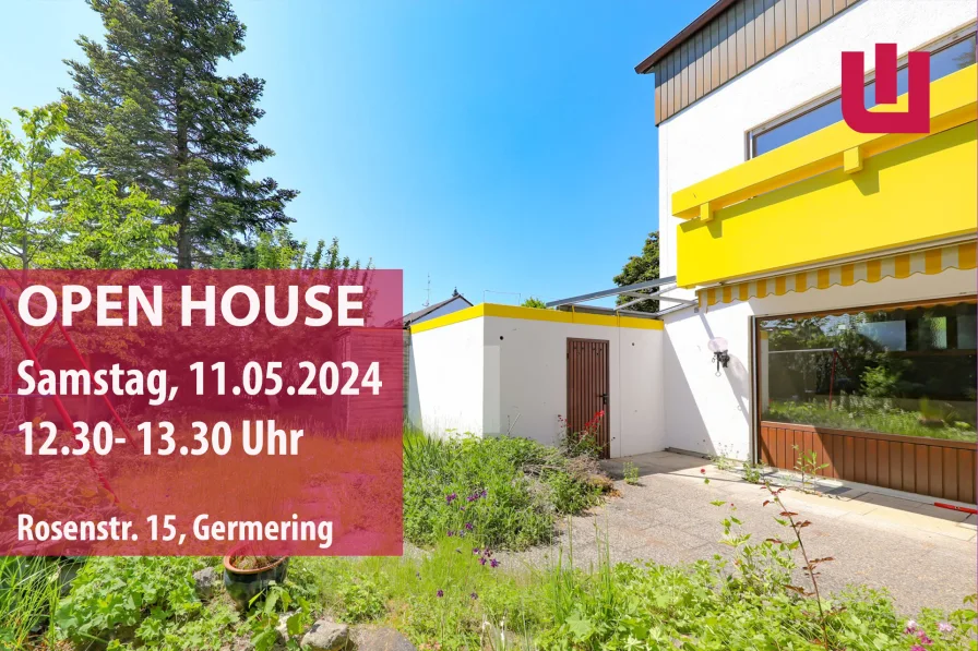 Gartenansicht - Haus kaufen in Germering - Open House am 11.05.2024 von 12.30 Uhr - 13.30 UhrRosenstr. 15, 82110 Germering