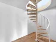 Wendeltreppe zum Schlafzimmer