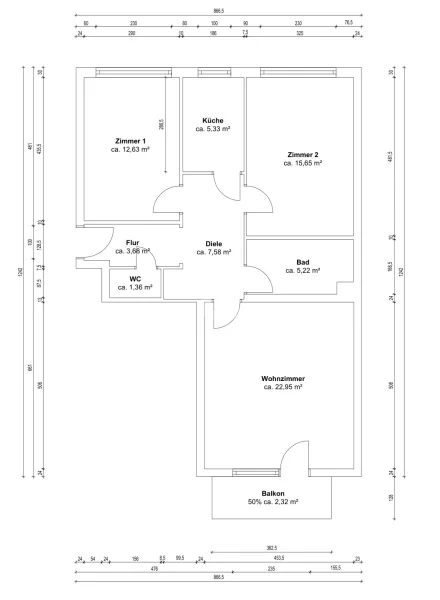 Wohnungsgrundriss