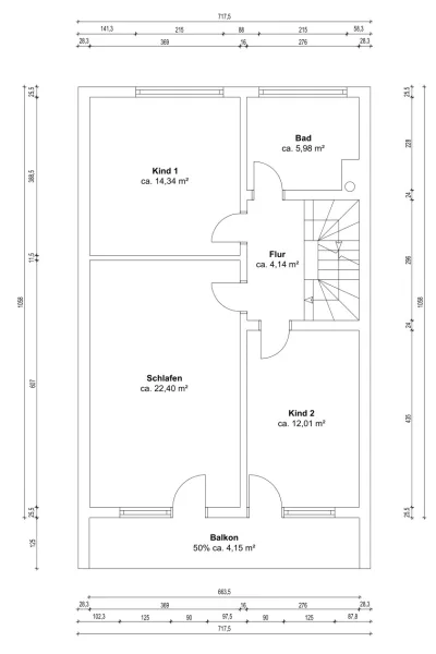 Grundriss Obergeschoss