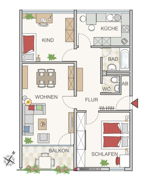 Grundriss der Wohnung