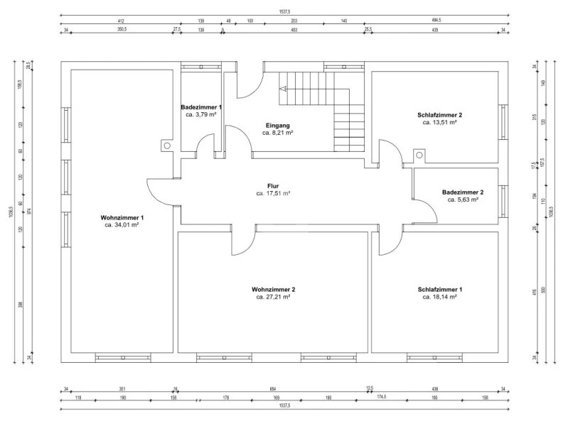 Grundriss Obergeschoss