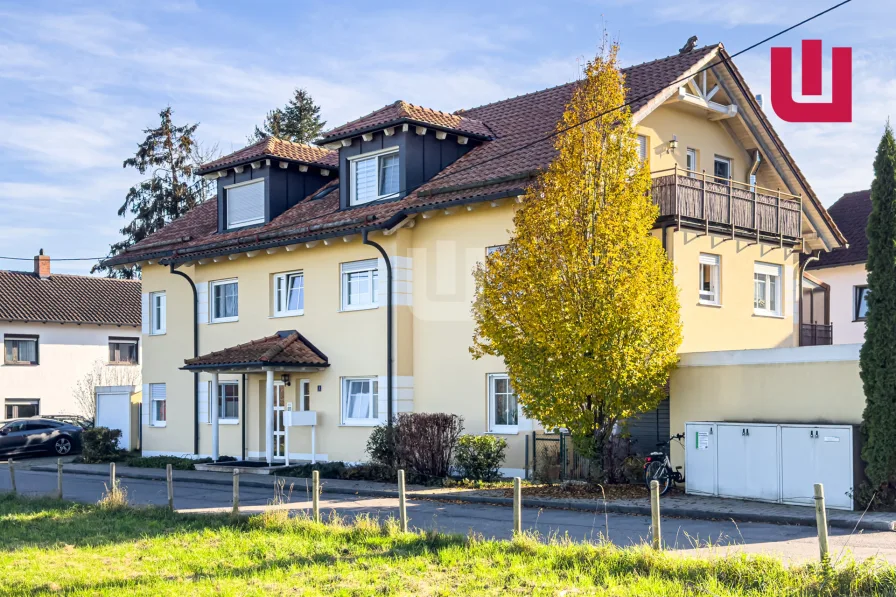 Außenansicht - Wohnung mieten in Olching / Esting - WINDISCH - Gemütliche 2-Zi-DG Wohnung mit EBK und 2 Balkonen für Singles in ruhiger Lage!