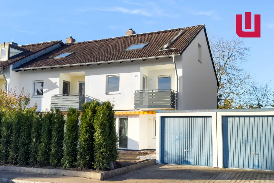 Außenansicht - Haus mieten in Fürstenfeldbruck - WINDISCH IMMOBILIEN- Frisch renoviertes REH in bevorzugter Lage der Buchenau - bezugsfrei ab 1.12