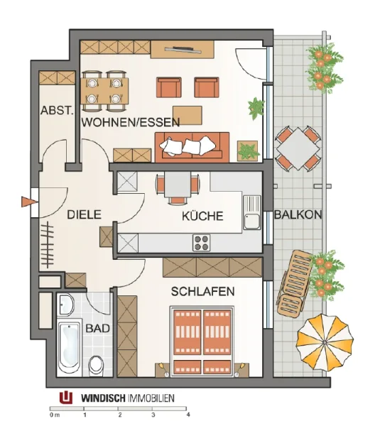 Grundriss der Wohnung