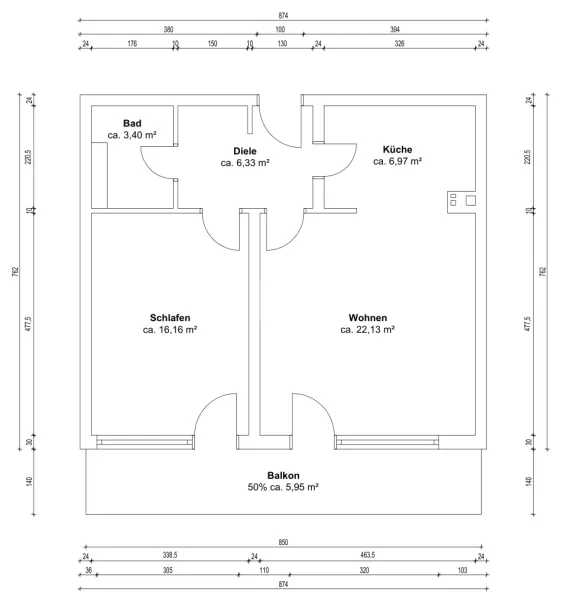 Wohnungsgrundriss