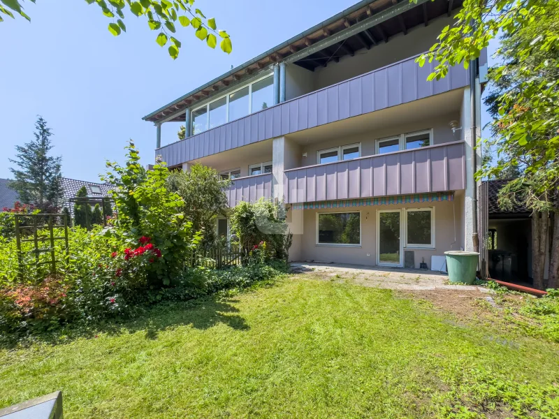 Außenansicht - Wohnung kaufen in Gröbenzell - WINDISCH IMMOBILIEN - Neu sanierte Gartenwohnung in grüner Lage von Gröbenzell - frei ab sofort!