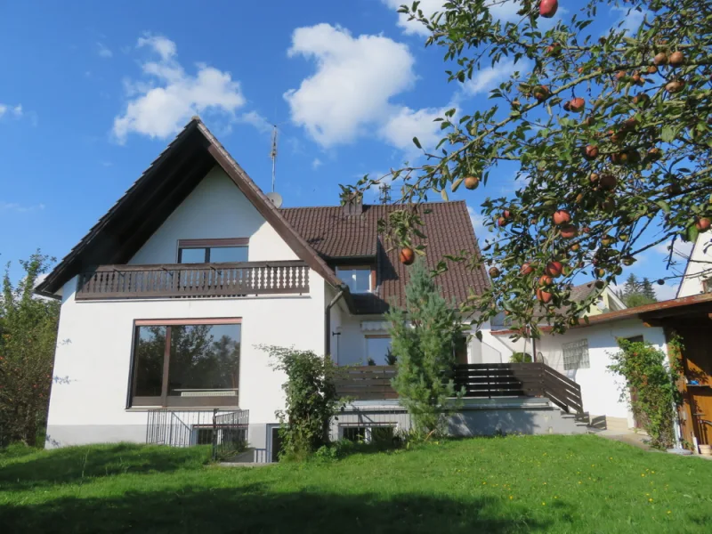 Gartenansicht Süden - Haus kaufen in Gessertshausen / Deubach - Selten schöner Blick und gute München-Anbindung in ruhiger Wohnlage!