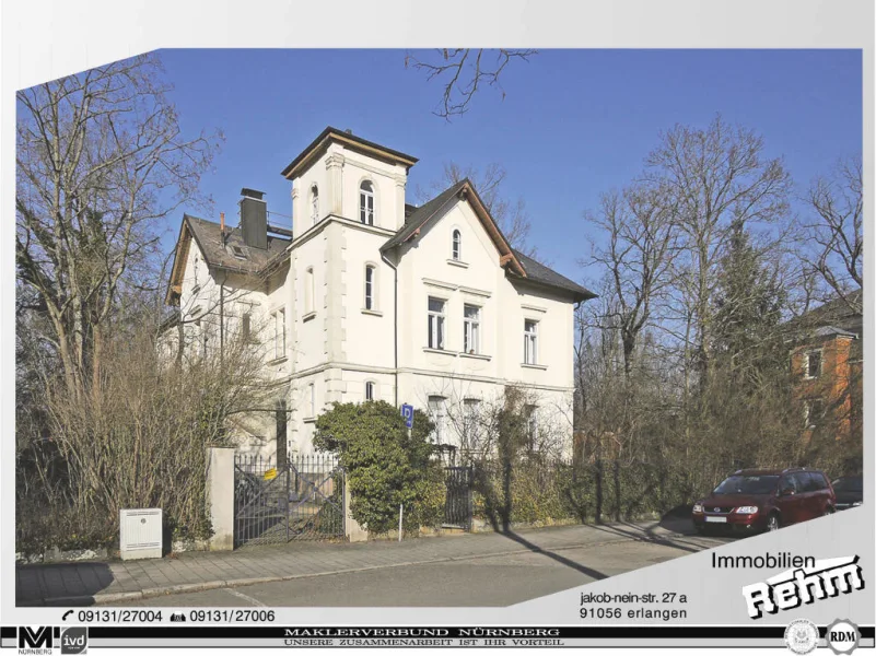 Straßenseite - Wohnung kaufen in Erlangen - Ein Kleinod im Dornröschenschlaf