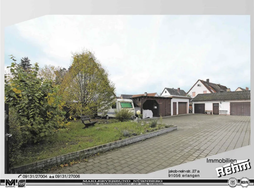 Blick zum Grundstück - Grundstück kaufen in Baiersdorf - Baugrundstück-/Baulücke in Baiersdorf