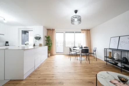 3_Wohnzimmer - Wohnung kaufen in Nürnberg / Südwestliche Außenstadt - Modernes Wohnen in Nürnberg Schweinau - 3 Zimmer Wohnung mit Stellplatz