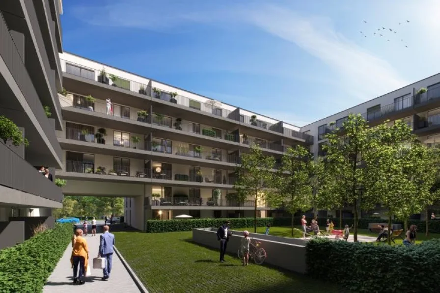 Ansicht - Wohnung kaufen in Fürth - Stadtflair pur: 2-Zimmer-Neubauwohnung mit Stil