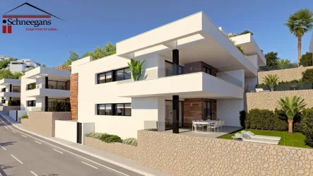 PH011-Aussenansicht  - Wohnung kaufen in Alicante Spanien - Bezugsfertige Appartmens (Luxus)in einer gepflegten Wohnanlagemit außen Pool.