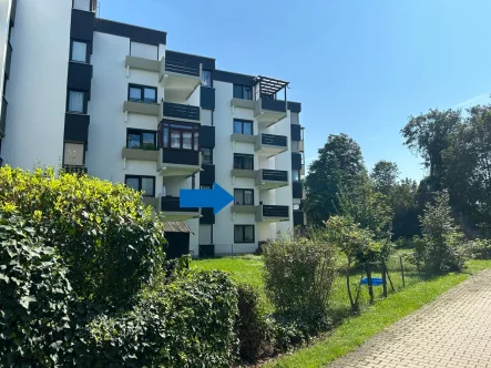 Außenansicht Westseite - Wohnung kaufen in Wasserburg am Inn - Zur Kapitalanlage! Schöne 2-Zimmer-Wohnung mit Balkon in Wasserburg!